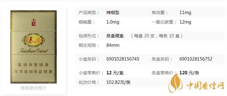 泰山東方硬盒多少錢一盒價格？泰山東方香煙價格表圖2020