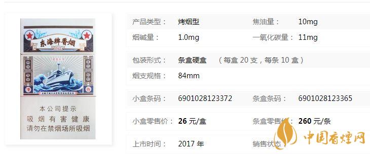 黃山東海牌香煙價格多少錢？黃山東海牌價格及圖片