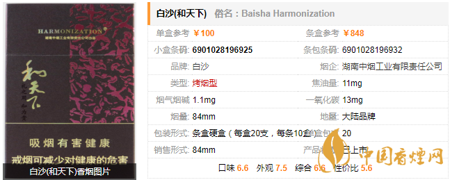 和天下香煙價格一覽表 和天下香煙怎么樣