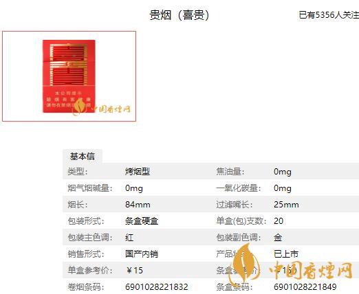 貴煙喜貴多少錢(qián)一條 貴煙喜貴價(jià)格表和圖片2021