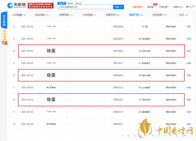 小米申請鐵蛋商標-小米申請鐵蛋商標相關(guān)內(nèi)容詳情