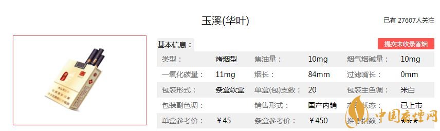 2020玉溪華葉香煙不同地區(qū)價(jià)格及圖片介紹